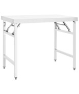 vidaXL Kitchen Folding Work Table 39.4&quot;x24&quot;x32&quot; Stainless Steel - $356.13 CAD
