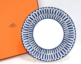 Hermes Bleus D&#39;Ailleurs Piatto da Dessert 22 CM Blu Porcellana Cena 22.2cm - £366.73 GBP