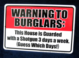 Warning Shotgun *US MADE* Embossed Trespass Warning Sign -Garage Shop Wall Decor - £12.58 GBP