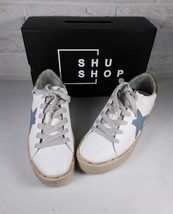 Shu Shop Reba Platform Star Sneakers White Gold Glitter Women US 8 9 NIB - $33.25