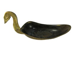 Vintage Brass Swan Trinket Dish Incense Ashtray 30052 Goose Duck - £23.73 GBP