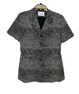 Le Suit Vintage Womens Size 8 Black White Croco Print Lined Suit Jacket ... - €34,41 EUR