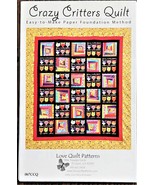 Crazy Critters Quilt Pattern by Love Quilt Patterns NEW - €7,81 EUR