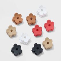 Wild Fable Mini Claw Hair Clip Set 10pc Pink Brown Black Floral - $38.57 MXN