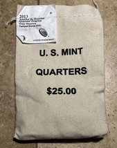 2013 White Mountain - $25 US Mint Sewn Bag Quarters BU - D - £66.88 GBP