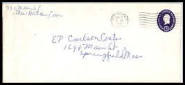 1952 US COVER - New Britain, Connecticut to Springfield, MA G5 - £2.37 GBP