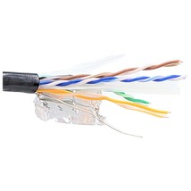 Micro Connectors 250 Feet Cat6 Solid (Stp) Outdoor Bulk Ethernet 23AWG Cable (Bl - £117.04 GBP