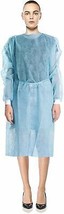 Disposable Isolation Gowns Blue SPP 45 gsm Frocks Regular (10 Pack) - £24.24 GBP