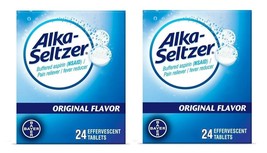 Alka-Seltzer Effervescent Headache Pain Relief Antacid 24 Tablets Pack of 2 - $22.23