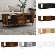 Modern Wooden Living Room Lounge Coffee Table With Storage Drawer &amp; Shelves Wood - £49.43 GBP+