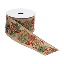 Pinecone Wired Ribbon (Set of 2) - $51.66