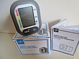 Blood Pressure Monitor Wrist Cuff Digital Memory Date Time Lcd Display - £13.54 GBP