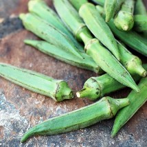 100 Emerald Okra Seeds Heirloom Usa Seller - £6.27 GBP