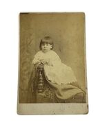 1880s Cabinet Card Child Photo Pauline Stevenson G.W. Davis Washington DC - $347.90 MXN