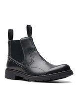 Clarks Men&#39;s Morris Easy Waterproof Chelsea Boot Black Leather Size 9.5 - $2,396.80 MXN