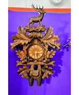 Alpine Elk 8 Days Cuckoo Clock Intact! 18 inches Tall! - $305.91