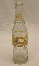 NuGrape Beverages Soda Pop Bottle Glass 8 fl. oz. Old Vintage MCM - $19.79