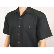 Men's Short Sleeves Summer Shirt by Indygo Smith Soft Rayon Blend 828-92 Black image 8