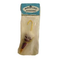 Dollhouse Miniature Accessories 1:12 Scale Lace Vtg Parasol Umbrella Taiwan - $5.87