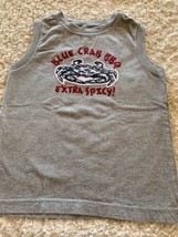 Gymboree Boys Gray Red Blue Crab BBQ Vintage Tank Top 6 - £4.69 GBP