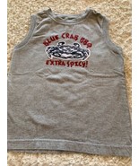 Gymboree Boys Gray Red Blue Crab BBQ Vintage Tank Top 6 - $5.88