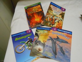Lot 5 kids scholastic Books all step level 3: TinkerBell Motorcycles Dolphins  - £9.16 GBP