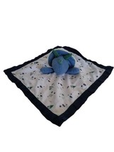 Cloud Island Dinosaur Security Blanket Baby Lovey Navy Blue White Triceratops - £7.12 GBP