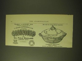 1893 Ch. Field Haviland Limoges China Ad - Casserole Brittany - £14.48 GBP