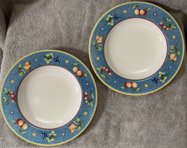 (2) Citta Campagna Villeroy &amp; Boch  Biella Design Large Rimmed Soup Bowl... - £23.94 GBP