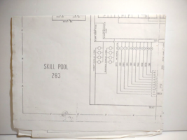 Skill Pool Pinball Machine Wiring Diagram Schematic For 1963 Flipper Gam... - $17.81