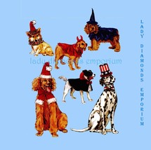 Dogs Costumes 6 Styles Coats Santa Hat Devils Costume Whitch Draculla Uncle Sam  - £10.34 GBP