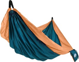 Equip Outdoors One Person Portable Camping Hammock, Cantaloupe And Green, - £27.28 GBP