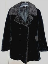 Vintage Borgana By Russel Taylor Faux FUR/FAUX Persian Lamb COAT-M-GENTLY Worn - £17.65 GBP