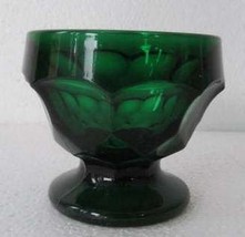 Vintage Viking Georgian Deep Green Short Water Glass Tumbler Collectible Pressed - £11.00 GBP