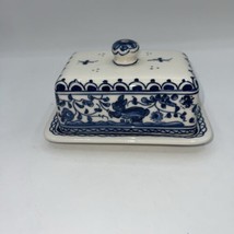 Williams Sonoma Butter Dish Hand Painted Made In Portugal  HTF - £33.31 GBP