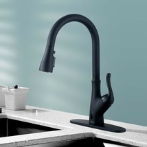 Pull Down Touchless Single Handle Kitchen Faucet, Black - £57.29 GBP