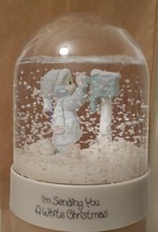 552151 Precious Moments 1986 Snow Globe I&#39;m Sending You A White Christmas - £36.76 GBP