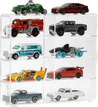 KISLANE Acrylic Display Case Compatible with Hot Wheels, Matchbox Cars, 8 Slots  - £16.70 GBP