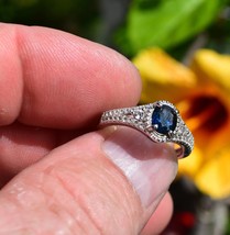 Ring Size 9, Greenish Blue Sapphire. 1 cwt. Natural Earth Mined .  Appraised - £135.88 GBP
