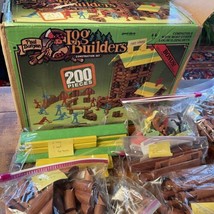 Vtg Toy Game Paul Bunyan All Wood Log Builders Construction Set 195 Pieces Read - £11.86 GBP