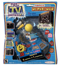 Jakks Pacific Namco Ms. Pac-Man Plug &amp; Play 5-in-1 TV Games System Seale... - £92.08 GBP
