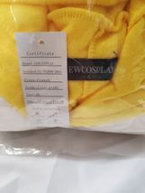Sealed Newcosplay Yellow/ White Fleece Fox One Piece Costume PJs Adult Small image 5