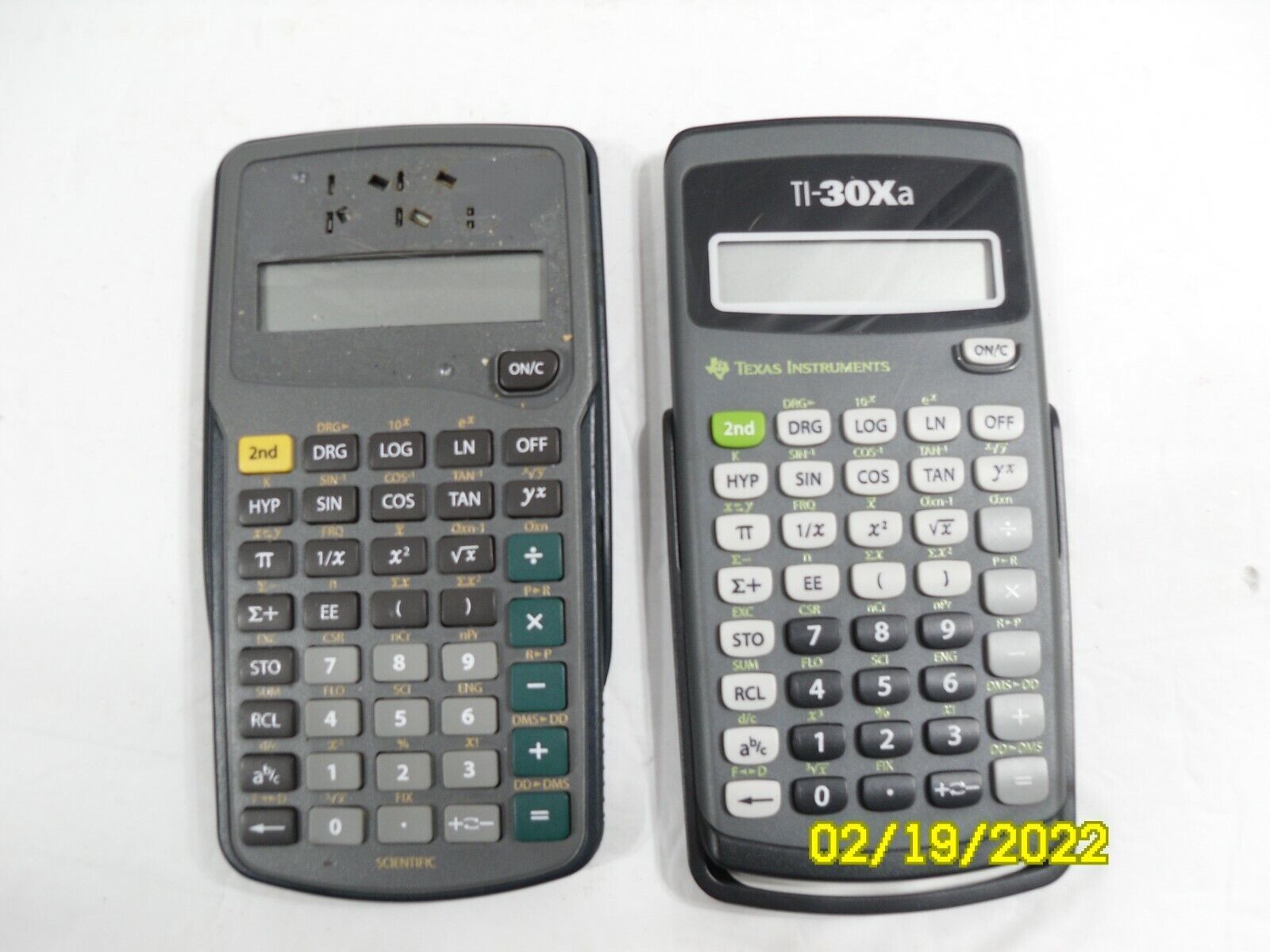 2 TI-30xa Solar Calculators Texas Instruments Not Working - $5.22