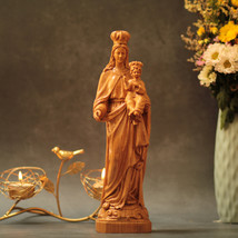 Virgin Mary with Baby Jesus Wooden Religious Gifts Child Church Figure Catholic  - £55.87 GBP