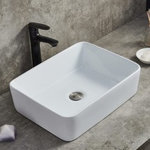 Ufaucet 19&quot;X15&quot; Modern Porcelain Above Counter White Ceramic Bathroom Ve... - $98.96