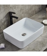 Ufaucet 19&quot;X15&quot; Modern Porcelain Above Counter White Ceramic Bathroom Ve... - £70.77 GBP