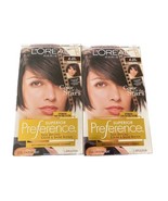 Lot of 2 L&#39;Oreal Superior Preference, 4 Dark Brown, Natural Hair Dye - £17.29 GBP