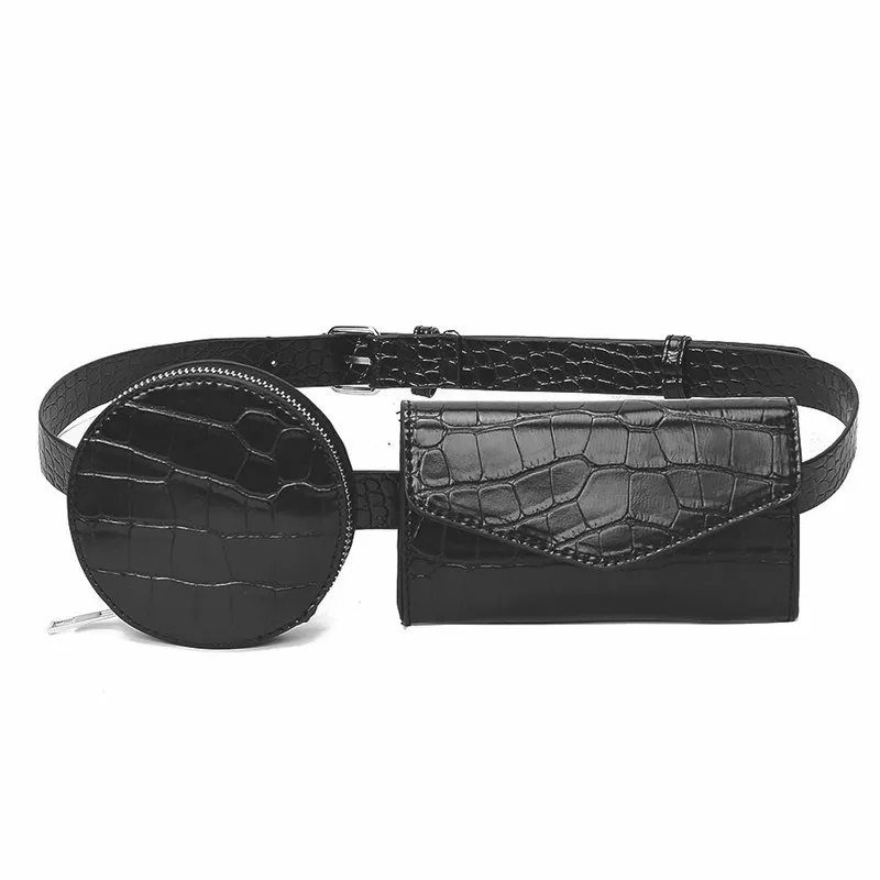 Fashion Pack Women&#39;s Crocodile Waist Belt Bag Women Round Purse Crossbody Phone  - $108.69