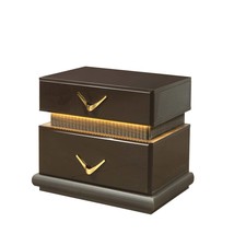 Modern 2-Drawer Wood Nightstand - Brown - $512.99