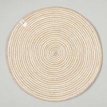 Round Spiral Jute Table Mat - Natural/White - £7.69 GBP+